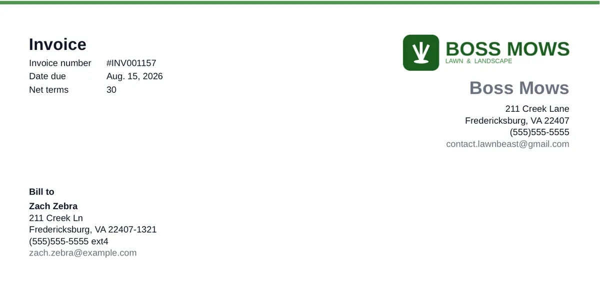 Put your logo, license number and own terms on every invoice, quote and receipt.
